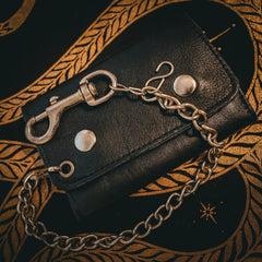 Stylish Black Biker Chain Wallet