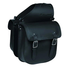 Black - Leather Saddler Bag