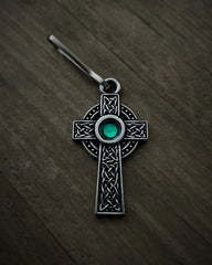 BZP-39 Celtic Cross Diamond Zipper Pull