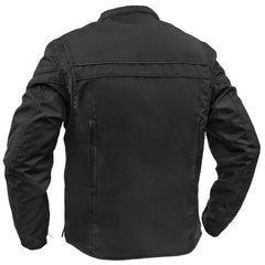 All-Season Men's Textile Motorcycle Jacket with Reflective Stripes