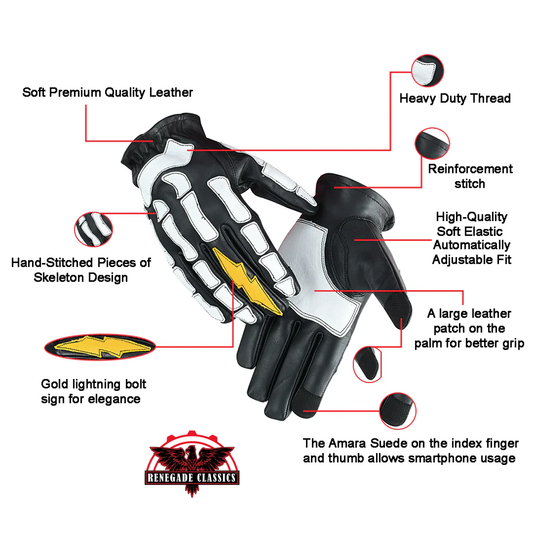 Men's Devil Hands Leather Gloves - Renegade Classics