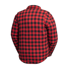 FIM413CNVS-BLKRD-Canvas Moto Flannel