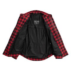 FIM413CNVS-BLKRD-Canvas Moto Flannel