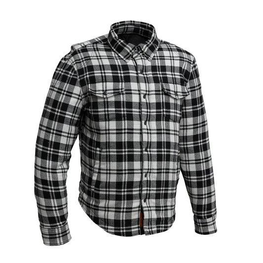 FIM413CNVS-BLKWH-Canvas Moto Flannel
