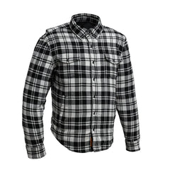 FIM413CNVS-BLKWH-Canvas Moto Flannel