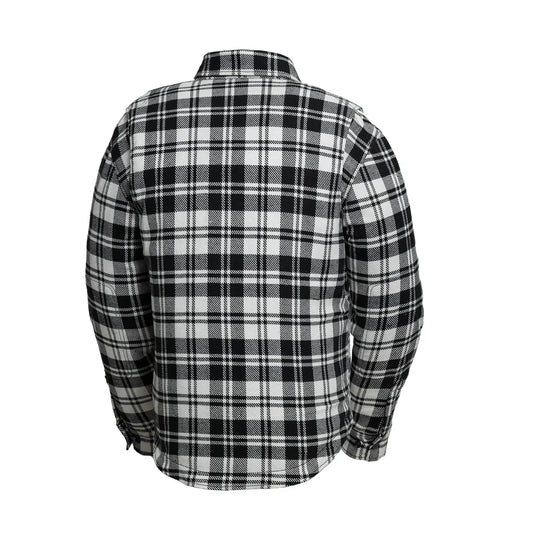 FIM413CNVS-BLKWH-Canvas Moto Flannel