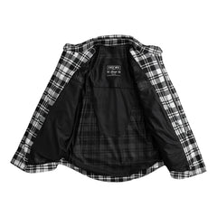 FIM413CNVS-BLKWH-Canvas Moto Flannel