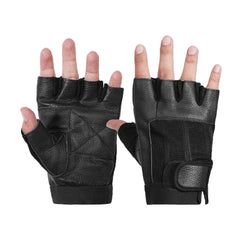Leather / Mesh Fingerless Glove