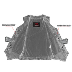 Women's 6 Pocket Denim Utility Vest - Blue
