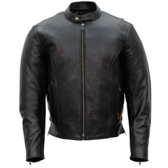 Hot Leathers JKM1027 Men's Black ‘Carry and Conceal’ Leather Motorcycle Biker Jacket