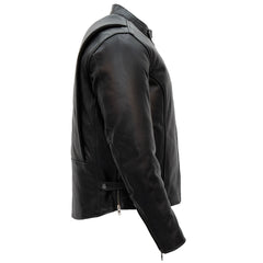 Hot Leathers JKM1027 Men's Black ‘Carry and Conceal’ Leather Motorcycle Biker Jacket