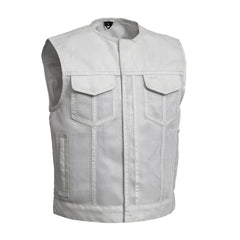 FIM659MESH-WHT-Lowside Moto Mesh Men's Motorcycle Vest
