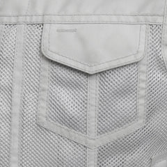 FIM659MESH-WHT-Lowside Moto Mesh Men's Motorcycle Vest