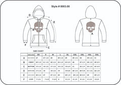 Skull - Men's Reflective Skull Riding Hoodie Zip Up Sweatshirt