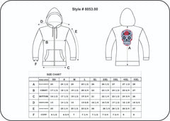 8053.00 - Ladies Skull Hoodie Sweatshirt