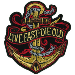Hot Leathers Live Fast Die Old 3.5" Anchor Patch