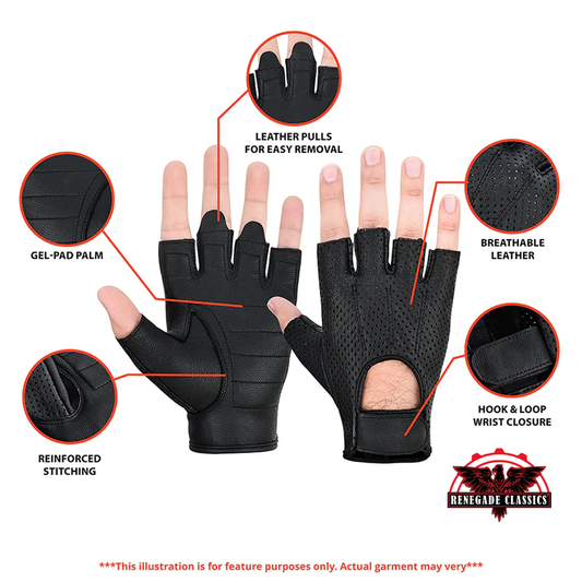 Perforated Fingerless Glove