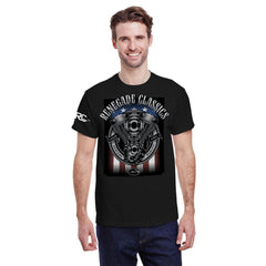 RC Renegade Classics Flag Graphic Men's Motorcycle T-Shirt