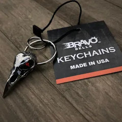 BBK-14 Raven Skull Diamond Keychain