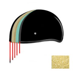 CD1-A D.O.T. Daytona Skull Cap Jr.- Hi-Gloss Black