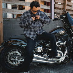 Sentry - Mens Black & Gray Armored Flannel