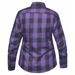 TW255.17 - Ladies Black and Purple Flannel Shirt