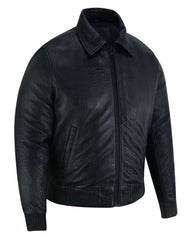Traveler Men's Fashion Black Leather Jacket