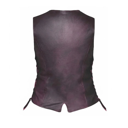 Lilly - Women's Motorcycle Leather Vest