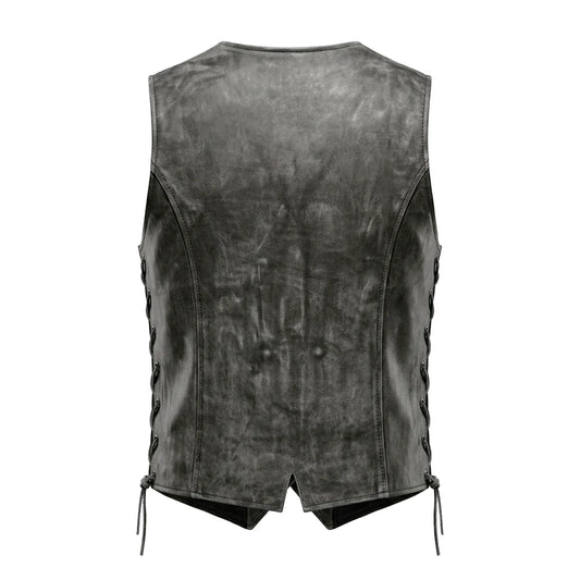 Bessie - Women's lambskin Leather Motorcycle Vest