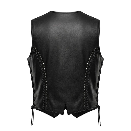 Cowgirl - Women's Studded Leather Motorcycle Vest