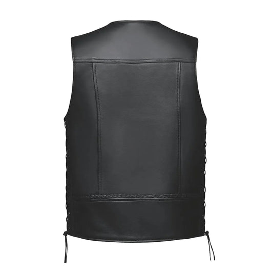 Wrangler - Men's Ultra Leather Motorcycle Vest