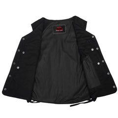 Women's Denim Longer Body ¾ Vest - Side Laces