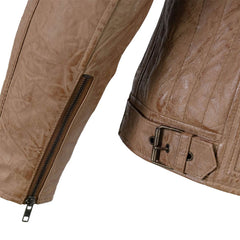 Milwaukee Leather SFM1835 Men's Saddle ‘Café Racer’ Leather Jacket with Snap Button Collar