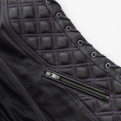 FIL581CDM-Bandida Women's Motorcycle Leather Vest