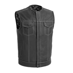 FIM636CDM-Bandit Men's Leather Motorcycle Vest