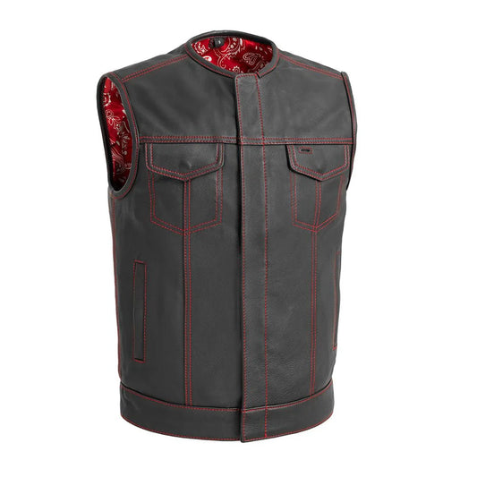 FIM636CDM-Bandit Men's Leather Motorcycle Vest