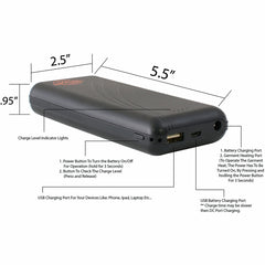 Milwaukee Leather and Nexgen Heat BATTERYHOODY Universal Battery  for Hoodies