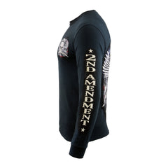 Milwaukee Leather BCC117000 Men's Black '2nd Amendment' Long Sleeve T-Shirt