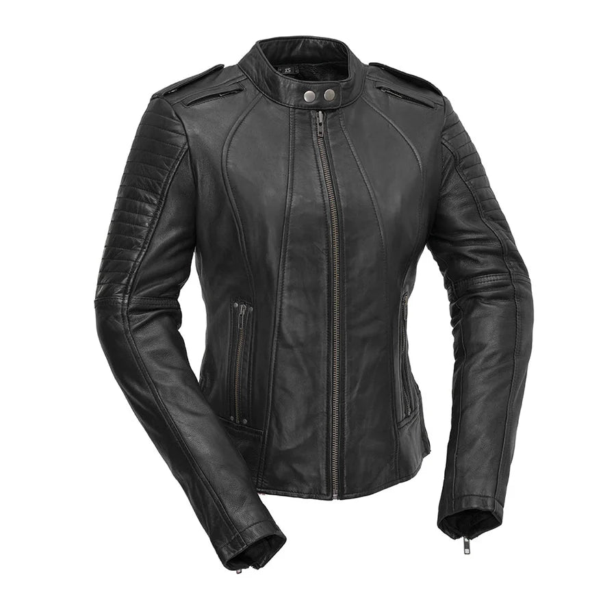 FIL104CHMZ-Biker - Women's Motorcycle Leather Jacket