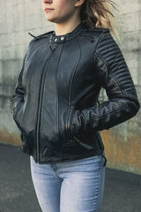 FIL104CHMZ-Biker - Women's Motorcycle Leather Jacket