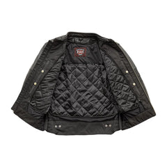 FIM286CDMZ-BLK-BiTurbo - Men's Leather Motorcycle Jacket