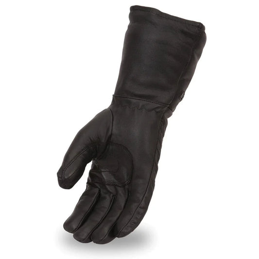 FI120GL-Black Rock Men's Leather Gauntlet Gloves