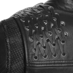 FIL191SDMZ-Black Widow - Women's Motorcycle Leather Jacket