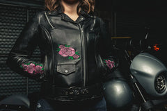 FIL197SDMZ-Bloom - Women's Motorcycle Leather Jacket