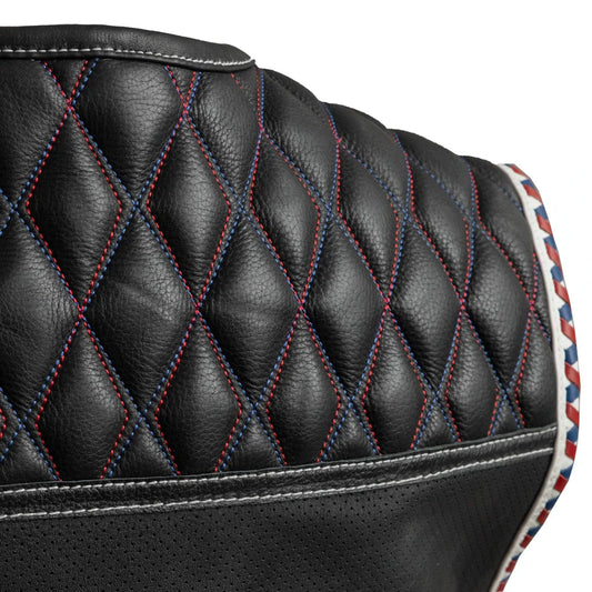 M017PERF-BLK-Captain Perforated Men's Motorcycle Leather Vest