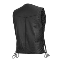 FMM602BM-REG-Carbine Men's Western Style Leather Motorcycle Vest