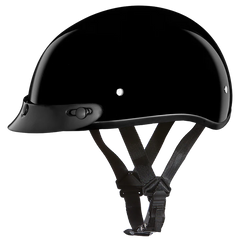 CD1-A D.O.T. Daytona Skull Cap Jr.- Hi-Gloss Black