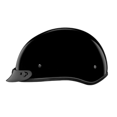 CD1-A D.O.T. Daytona Skull Cap Jr.- Hi-Gloss Black