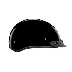 CD1-A D.O.T. Daytona Skull Cap Jr.- Hi-Gloss Black