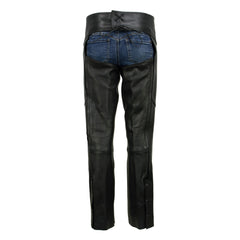 Milwaukee Leather USA MADE MLCHL5001 Women's Black Shade Premium Leather Motorcycle Chaps